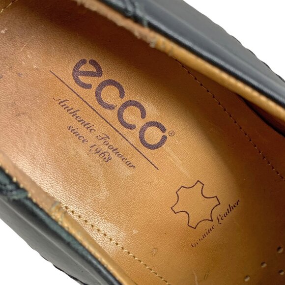 ECCO Windsor‎ Black Leather Apron Toe Oxford - Picture 8 of 10